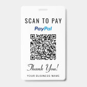 スキャンして支払う Venmo PayPal QRコード ビジネス決済 バッジ (裏面)