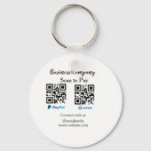 スキャンして支払うq rコードpaypal venmoあなたのウェブサイトを追加 キーホルダー (裏面)