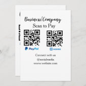 スキャンして支払うq rコードpaypal venmoあなたのウェブサイトを追加 シーズンカード (正面/裏面)