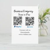 スキャンして支払うq rコードpaypal venmoあなたのウェブサイトを追加 シーズンカード (スタンド正面)