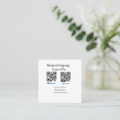 スキャンして支払うq rコードpaypal venmoあなたのウェブサイトを追加 スクエア名刺 (スタンド正面)