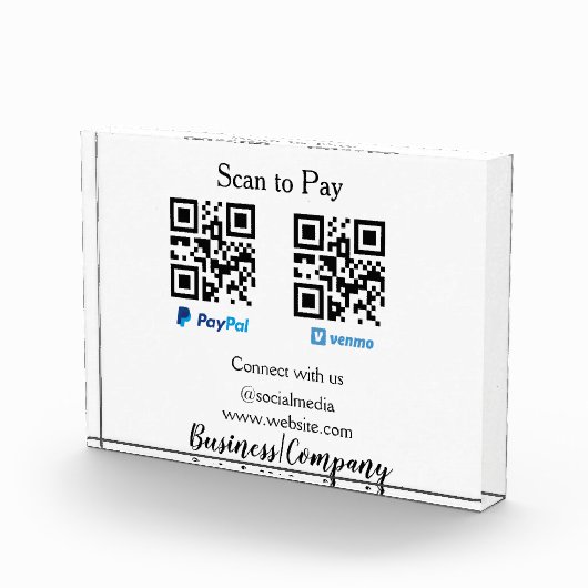 スキャンして支払うq rコードpaypal venmoあなたのウェブサイトを追加 フォトブロック (右)