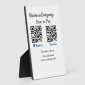 スキャンして支払うq rコードpaypal venmoあなたのウェブサイトを追加 フォトプラーク (側面)