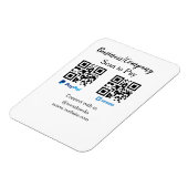 スキャンして支払うq rコードpaypal venmoあなたのウェブサイトを追加 マグネット (左側)