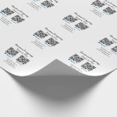 スキャンして支払うq rコードpaypal venmoあなたのウェブサイトを追加 ラッピングペーパー (角)