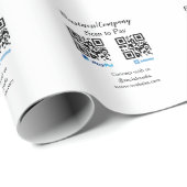 スキャンして支払うq rコードpaypal venmoあなたのウェブサイトを追加 ラッピングペーパー (ロールコーナー)