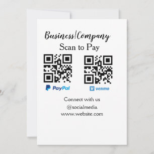 スキャンして支払うq rコードpaypal venmoあなたのウェブサイトを追加 招待状