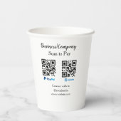 スキャンして支払うq rコードpaypal venmoあなたのウェブサイトを追加 紙コップ (裏面)