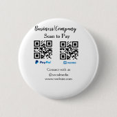 スキャンして支払うq rコードpaypal venmoあなたのウェブサイトを追加 缶バッジ (正面)