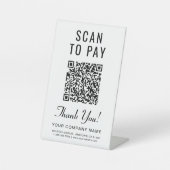 スキャンして支払うQRコードの作成 台座サイン (正面)