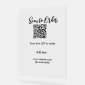 スキャンして注文スキャンQRコード追加Webサイトの電子メール アクリルサイン (傾斜)