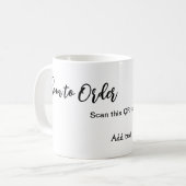 スキャンして注文スキャンQRコード追加Webサイトの電子メール コーヒーマグカップ (正面左)