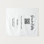 スキャンして注文スキャンQRコード追加Webサイトの電子メール タペストリー (正面(横))