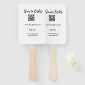 スキャンして注文スキャンQRコード追加Webサイトの電子メール ハンドファン (正面&裏面)