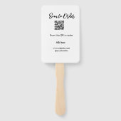 スキャンして注文スキャンQRコード追加Webサイトの電子メール ハンドファン (裏面)