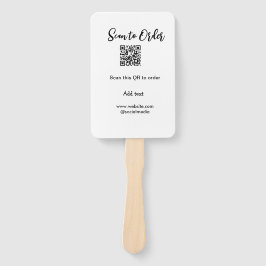 スキャンして注文スキャンQRコード追加Webサイトの電子メール ハンドファン