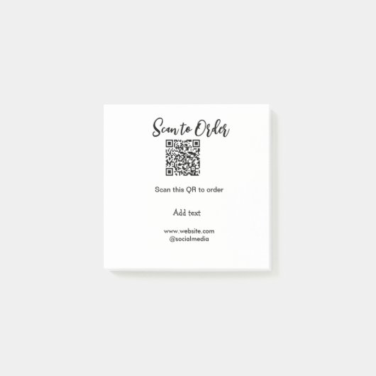 スキャンして注文スキャンQRコード追加Webサイトの電子メール ポストイット (正面)