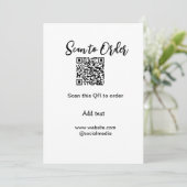 スキャンして注文スキャンQRコード追加Webサイトの電子メール 招待状 (スタンド正面)