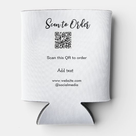 スキャンして注文スキャンQRコード追加Webサイトの電子メール 缶クーラー (正面)