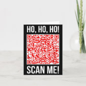 スキャンして！QRコードをスキャンして 笑えるサンタ クリスマス カード (正面)