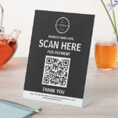 スキャンしてQRコードを支払うビジネステーブルトップの看板 台座サイン (インサイチュ)