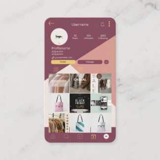 スキャンしてQRコードロゴInsta名刺に接続 名刺
