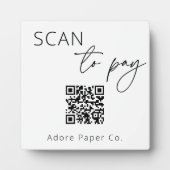 スキャンしてQRコード記号プレートを支払う フォトプラーク (正面)