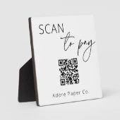 スキャンしてQRコード記号プレートを支払う フォトプラーク (正面)