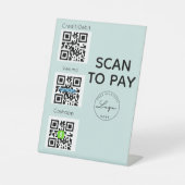スキャンしてQRコード非接触署名を支払う 台座サイン (正面)