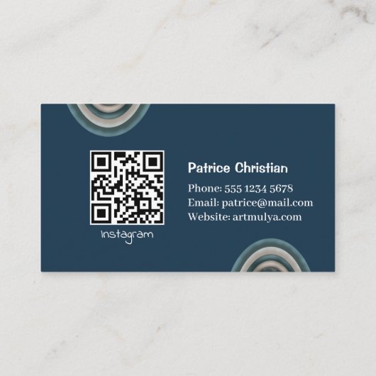 スキャンしてUs/Meビジネスと接芸術的続モダン 名刺 (裏面)