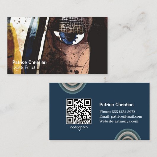 スキャンしてUs/Meビジネスと接芸術的続モダン 名刺 (正面/裏面)
