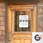 スキャンしてVenmo現金アプリPaypal 数々の QRコード ウィンドウサイン (ホームデコレーション)