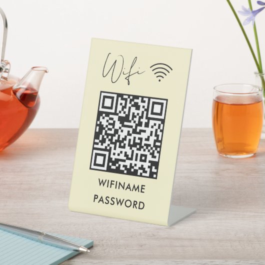 スキャンしてWifi QrコードパスワードGroovyに接続 台座サイン (インサイチュ)
