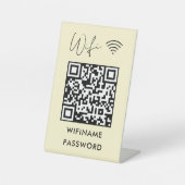 スキャンしてWifi QrコードパスワードGroovyに接続 台座サイン (正面)