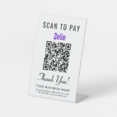 スキャンしてZelle QRコードを支払う 台座サイン (正面)