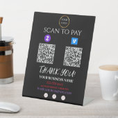 スキャンしてZelle Venmo QRコードを支払う 台座サイン (インサイチュ)