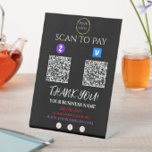 スキャンしてZelle Venmo QRコードを支払う 台座サイン (インサイチュ)