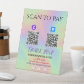 スキャンしてZelle Venmo QRコードを支払う 台座サイン (インサイチュ)
