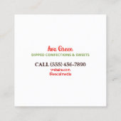 スキャンコードチョコレートイチゴ スクエア名刺 (裏面)