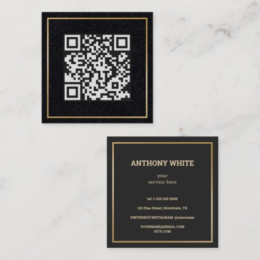 スキャンコードQRプレミアム コーリングカード (正面/裏面)