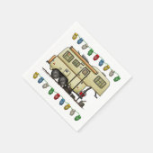 スキャンプフィフスホイールキャンパーRVハッピーキャンパー スタンダードカクテルナプキン (角)