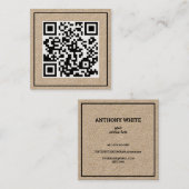 スキャンミニマル可能QR スクエア名刺 (正面/裏面)