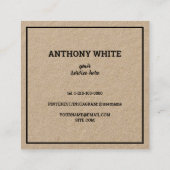 スキャンミニマル可能QR スクエア名刺 (裏面)