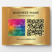 スキャン可能なテンプレートカスタム文字ロゴQRコード フォトプラーク (正面)