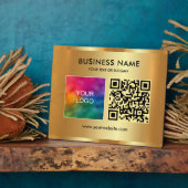 スキャン可能なテンプレートカスタム文字ロゴQRコード フォトプラーク (側面)