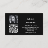 スキャン可能な写真QRコードの個人メッセージ 名刺 (正面)