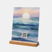 スキャン可能な子守唄QRコード・保育室アート アクリルサイン (傾斜)