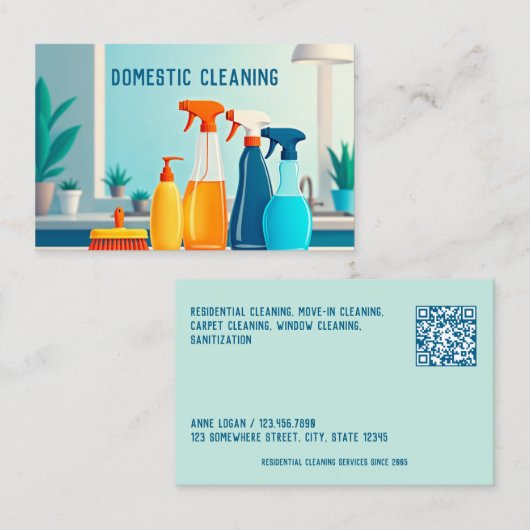 スキャン可能な家庭用洗浄 名刺 (正面/裏面)