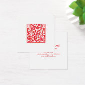 スキャン可能な赤(編集可能) QRコードの作成 (デスク)