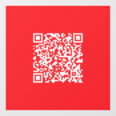 スキャン可能な赤（編集可能） QRコードの作成 ウィンドウサイン (シート)